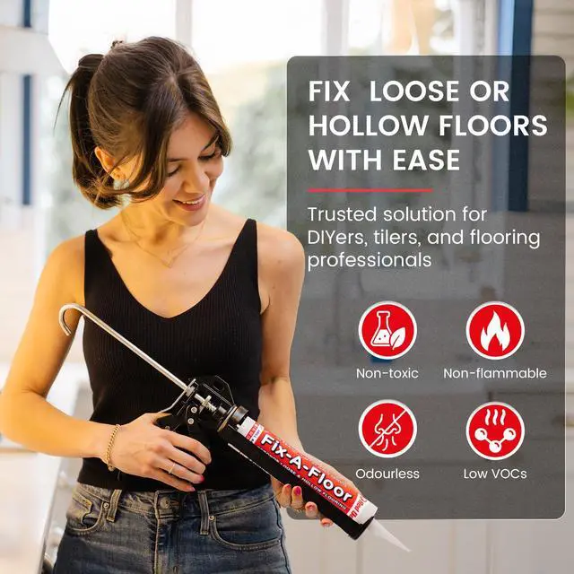 Alt view image 7 of 7 - The Original Loose Tile Repair Adhesive - Tile, Porcelain, Ceramic, Marble, Stone & Wood. Custom Tip for All Grout Sizes. Pack of 12 *for Best Results Use The Proven Power of a Caulk Gun*