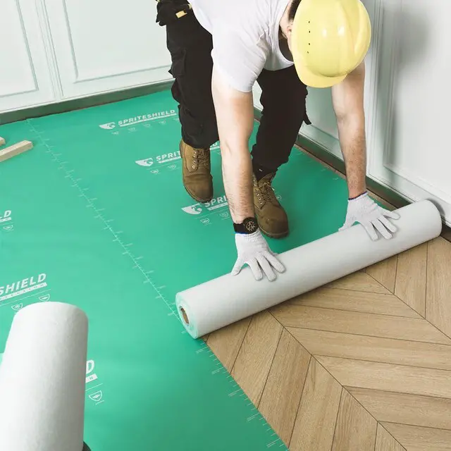 Main image of 3 in 1 330GSM Heavy-Duty Temporary Floor Protection 39" x 100', for Construction & Renovation, Surface Protection, Film for Hardwood Floors, Tile&Hard Paint Protection, Green
