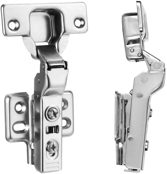Main image of 40Pcs Frameless Soft Close Half Overlay Cabinet Hinges European Concealed Hinges with 50% Faster Install & Clip-On Plate, 3D Adjustment, Cabinet Door Hinges for Frameless Cabinets