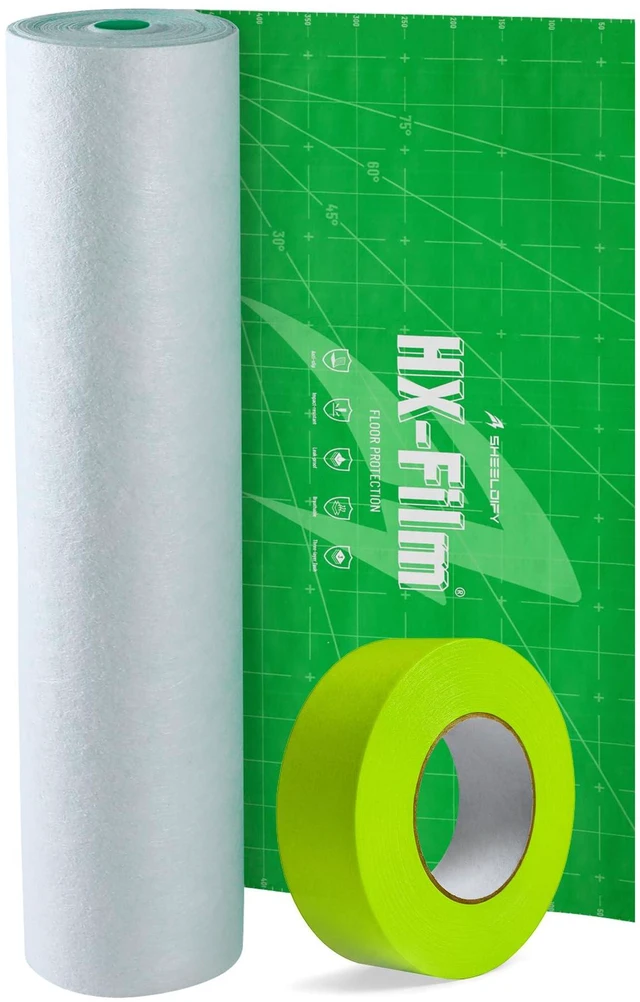 Main image of 39" x200' Heavy-Duty Floor Protection | Construction Grade Carpet Protector | Drop Cloth Plastic Film for Hardwood Floors | Waterproof Painters Covering with No Residue(Mint Green)