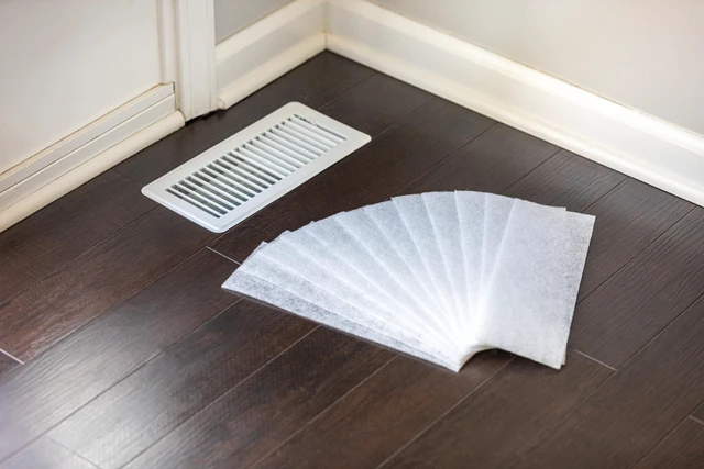 Alt view image 2 of 6 - Brand Air Vent Filters, Reduce Airborne Particles like Dust, Dander, Pollen and Trap Debris in your Ventilation System, Air Register Vent Filters for Home, 4" x 12",12 count White (Pack of 6)