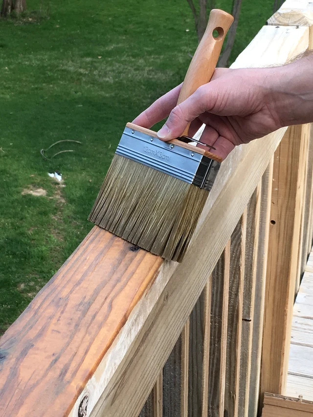 Alt view image 5 of 6 - #1 Deck Premium Semi-Transparent Outdoor Wood Stain and Sealer in One - Water Based Wood Stain for Decks, Fences, & Siding - 2.5 Gallon (Natural)