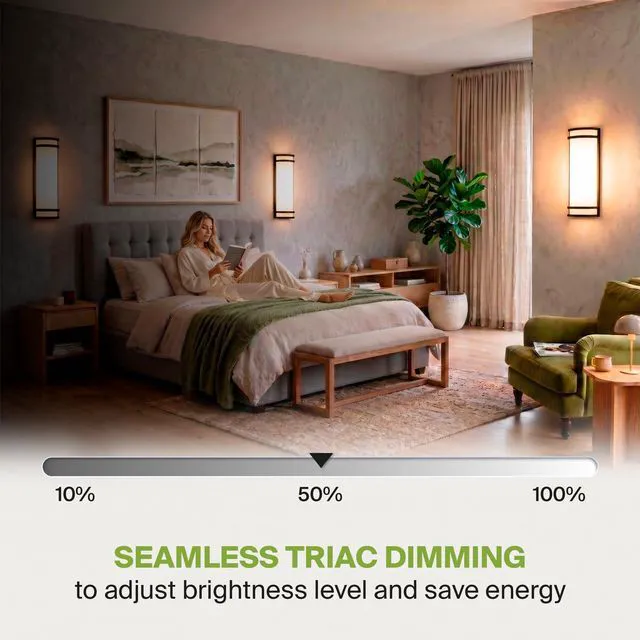 Alt view image 6 of 7 - Indoor LED Wall Sconce Lights, Black 3000/4000/5000K ETL 2 Pack 14 Inch 20W Dimmable LED Wall Sconces Hardwired, Modern Wall Sconce Light Fixture for Bedroom, Bathroom, Hallway Decor