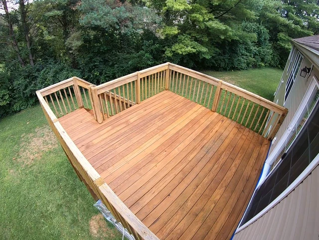 Alt view image 3 of 4 - #1 Deck Premium Semi-Transparent Outdoor Wood Stain and Sealer in One - Water Based Wood Stain for Decks, Fences, & Siding - 2.5 Gallon (Cedar)
