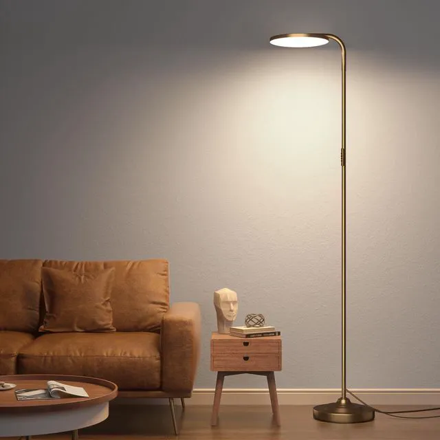 Main image of 36W LED Floor Lamp, Super Bright Standing Lamp, Modern Stepless Dimmable Torchiere Tall Lamp with Remote Control, 350°Rotating Head Reading Floor Lamp for Living Room, Bedroom, Office