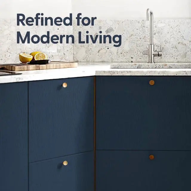 Alt view image 7 of 7 - Navy Blue Wood Grain Contact Paper 19.7" x 394" (32.8ft), Extra Wide Kitchen Cabinet & Countertop Peel and Stick Wallpaper, Waterproof Self Adhesive Wood Textured Film for Furniture