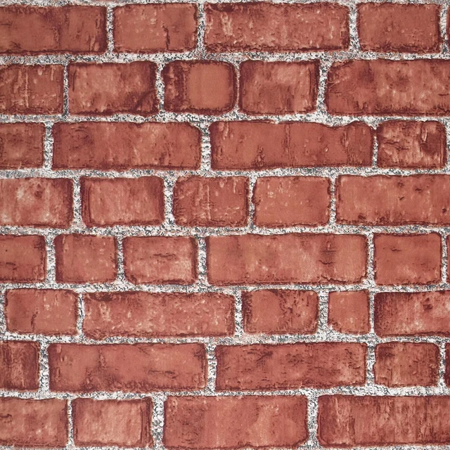 Main image of Red Brick Wallpaper Peel and Stick Contact Paper Faux 591×18 Red Brick Contact Paper for Walls Brick Wrapping Paper Self Adhesive Removable Wallpaper Bedroom Kitchen Backsplash Fireplace