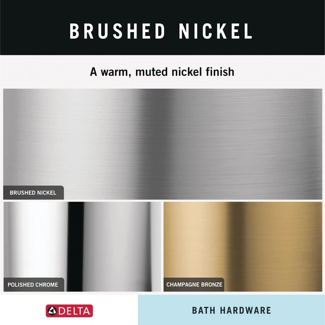 Alt view image 6 of 7 - 4-Piece SpotShield Brushed Nickel Bathroom Set Towel Rack, Ring, Toilet Paper Holder, Hook | Nicoli Bath Accessories