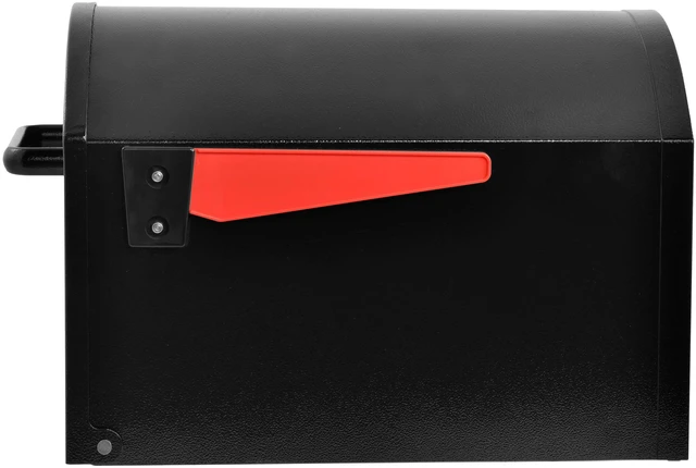 Alt view image 4 of 7 - Orca Extra Large Galvanized Steel Post Mount Mailbox, Non-Locking USPS approved T4 rural mailbox, fits large packages and oversized, heavy-duty powder-coated curbside design