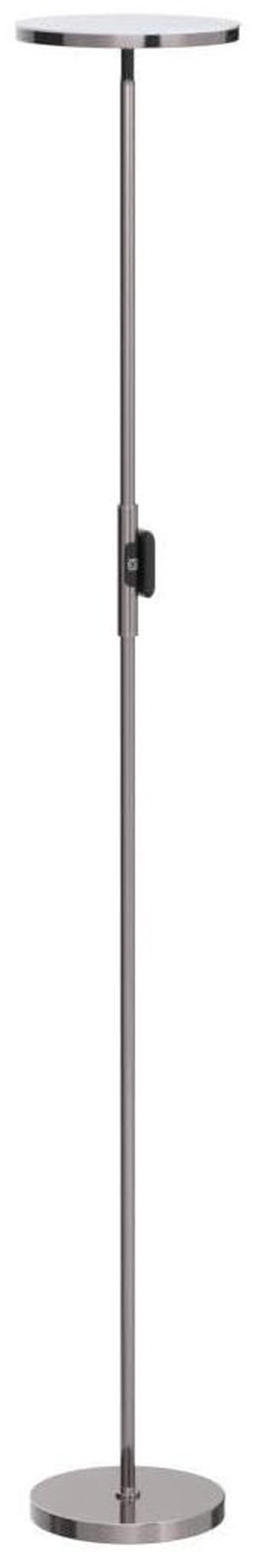 Alt view image 4 of 7 - LED Torchiere Floor Lamp with Remote, Stepless Dimmable Brush Nickel Super bright uplight fills ceilings and dark corners for living rooms, bedrooms, home offices, reading nooks and apartments