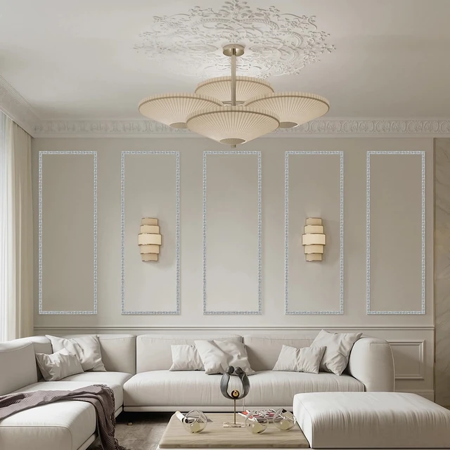 Alt view image 6 of 7 - 0.8" x 49.2FT Silver Peel and Stick Crown Molding Trim (3 Pack) - Flexible Molding for Multi-Room Wall and Mirror Accents