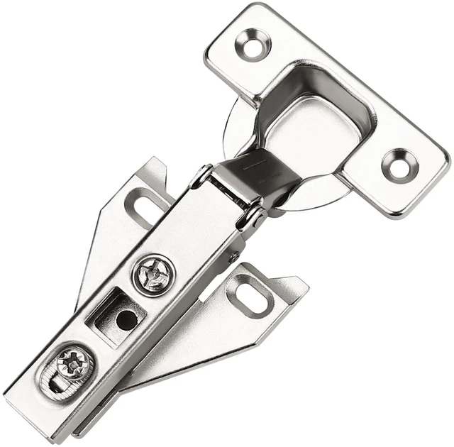 Main image of 25 Pairs50 Pack Kitchen Cabinet Hinges for Face Frame Cabinet, Concealed Cabinet Hinges Brushed Satin Nickel with Mounting Screws