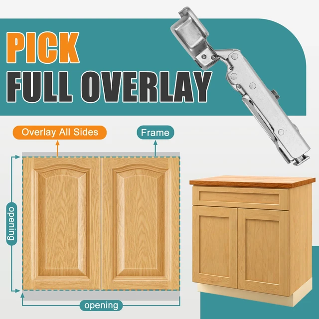 Alt view image 2 of 7 - Soft Close Hinges for Frameless Cabinets, 110° Full Overlay, 50 Pack European Kitchen Cabinet Hinges, 3D Adjustable and Quick Release, 35MM Cup Hinges, Slow Close Hinges