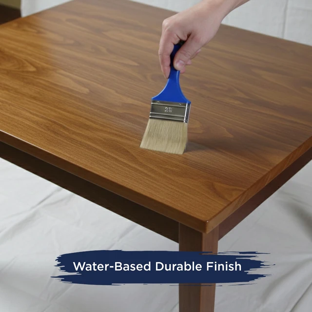 Alt view image 6 of 7 - Polyurethane Clear Coat for Furniture, Paintings, Water-Based Professional Varnish (Matt, 135.2 Fl Oz)