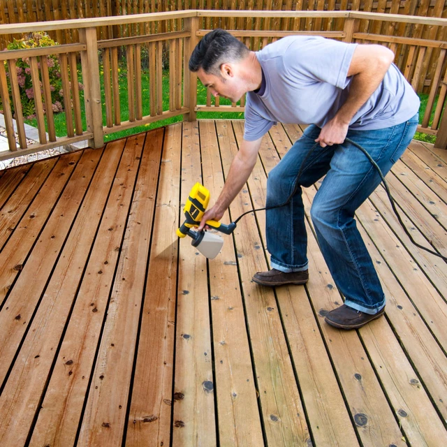 Alt view image 7 of 7 - Spraytech Control Spray QX2 HVLP Stain Sprayer, 3 Spray Patterns Three spray patterns and adjustable controls support staining fences, decks, lattice and other outdoor projects