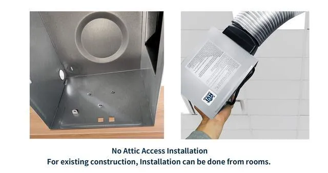 Alt view image 6 of 7 - Bathroom Exhaust Fan with Light,80 CFM, 4 Inch Duct Super Quiet 1.5 Sone,1000lm Dimmable 3CCT LED Light, Energy Star Ventilation Fan, White