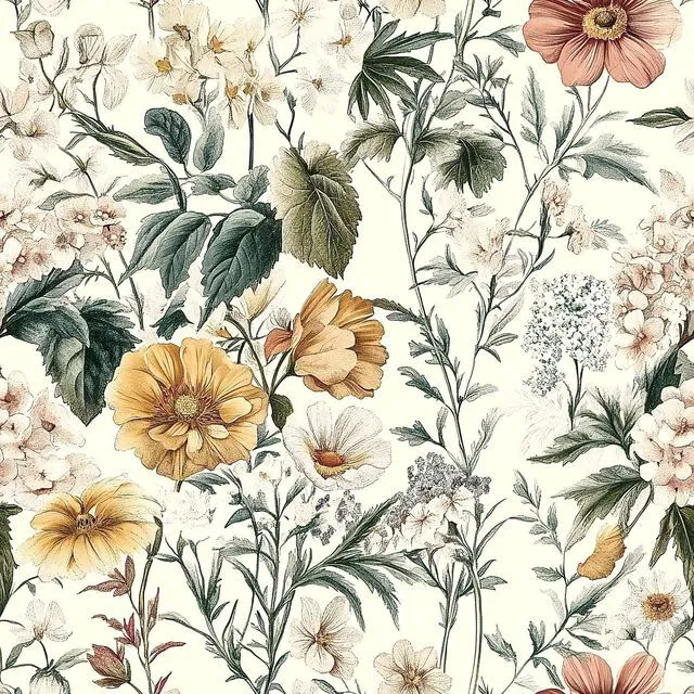 Main image of Vintage Floral Peel and Stick Wallpaper for Bedroom 17in x 590.5in Floral Contact Paper Self Adhesive Wallpaper Waterproof Vinyl Removable Boho for Bathroom Shelf Cabinet Decor