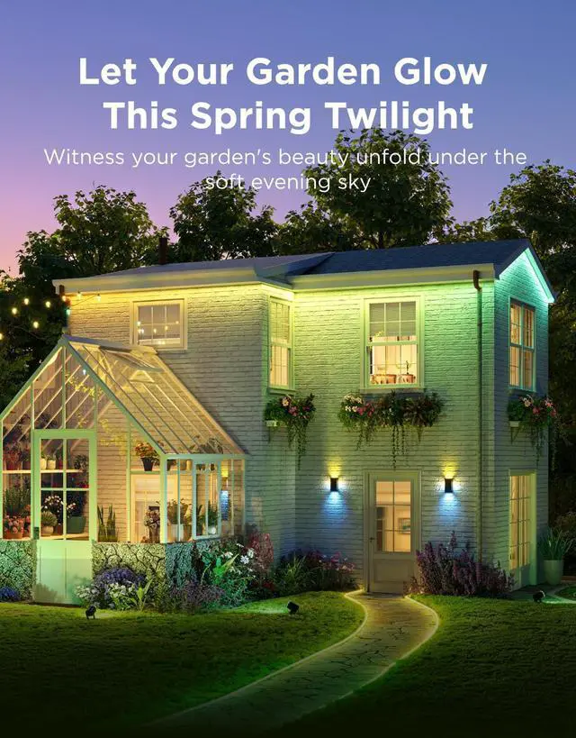 Alt view image 2 of 5 - Outdoor LED Strip Lights, 32.8ft Smart Outdoor Lights Work with Alexa and Google Assistant, App Control, IP65 Waterproof, RGBIC LED Lights for Patio, Eave, Holiday Decorations