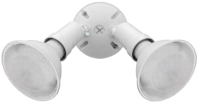 Alt view image 6 of 7 - Outdoor Flood Light Fixture, Adjustable Twin Par Flood Light Holder, Safety and Security, 120 Volts, Uses 2 Lamps Up to 150W (Not Included), White, 6-Pack (OFTH 300PR 120 WH CP6 M4)