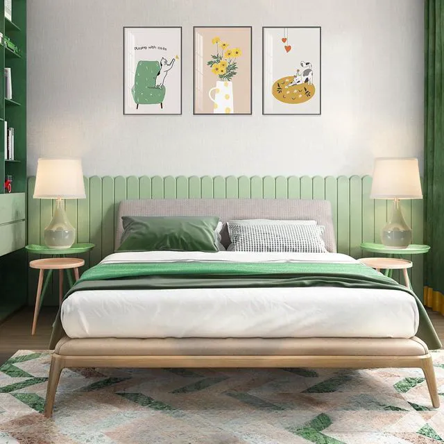 Alt view image 5 of 7 - 18" Table Lamp Set of 2, Ceramic Table Lamp Classic Beside Lamps Nightstand Lamp Modern Lamp for Living Room, Bedroom & Office Rocker Switch Sage Green-LED Bulbs Included