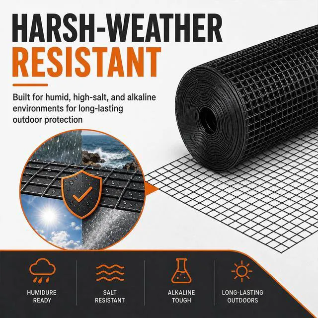 Alt view image 4 of 7 - Black Hardware Cloth 1/2 inch 36 x 100 ft 19 Gauge Chicken Wire Mesh Roll, Chicken Wire Fencing, Wire Fence Roll, Tree Guard, Mesh & Wire Cloth, Rat Wire