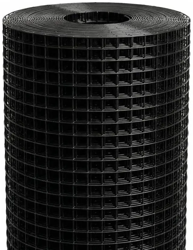 Main image of Black Vinyl Coated Hardware Cloth 1/2" Mesh 48" x 100' 19 Gauge Chicken Wire Fencing Roll for Garden Fencing, Chicken Coop Wire, Tree Guard, Rabbit Fence