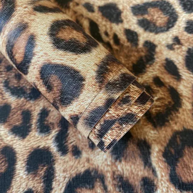 Alt view image 3 of 7 - Upgraded 3D Faux Fur Leopard Print Wallpaper 17.3"x1200" Removable Peel and Stick Contact Paper, Brown & Black Cheetah Animal Print, Renter Friendly Wall Decor for Bedroom, Bathroom, Closet