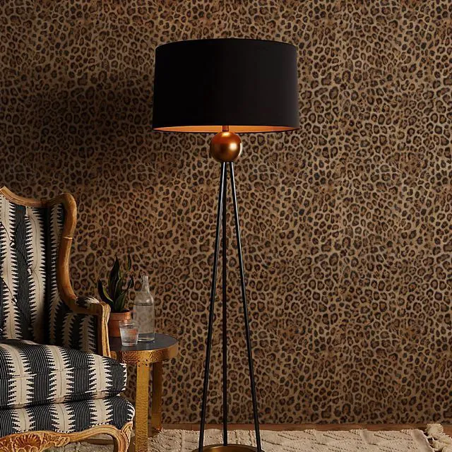 Alt view image 7 of 7 - Upgraded 3D Faux Fur Leopard Print Wallpaper 17.3"x1200" Removable Peel and Stick Contact Paper, Brown & Black Cheetah Animal Print, Renter Friendly Wall Decor for Bedroom, Bathroom, Closet