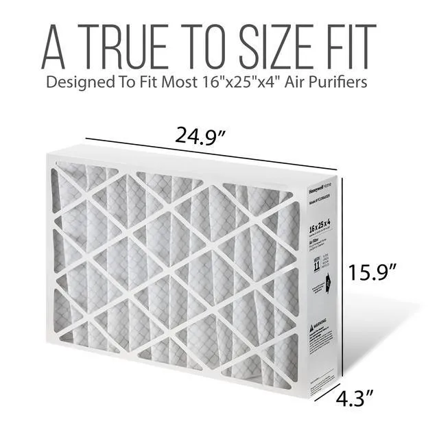 Alt view image 2 of 7 - Furnace Filters 16x25x4 - HVAC Air Filter Replacement FC100A1029 Merv 11 with Easy Disposal Bag (2 Pack)
