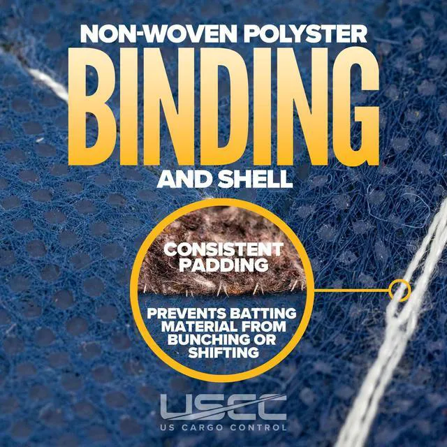 Alt view image 5 of 7 - Moving Blankets Heavy Duty 72"x80" 4-Pack (43 lbs/doz), Packing Blankets for Moving Furniture, Shipping, and Storage, Lightweight Quilted Furniture Pads, Tough Blue Polyester