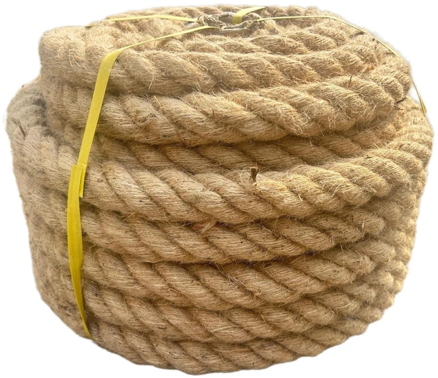 Main image of Jute Rope (1.5inchX 100ft) Twisted Hemp Rope for Crafts Landscaping, Home Décor, and Gardening, Strong and Durable,Suitable for Indoor and Outdoor use