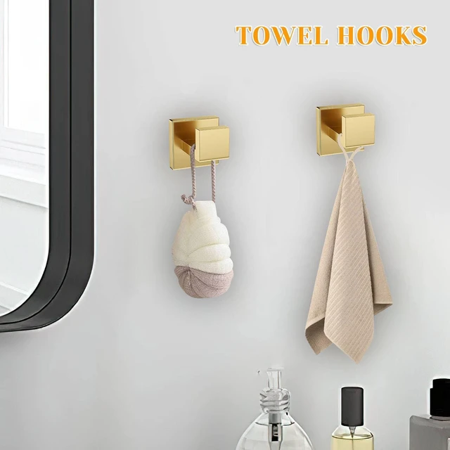 Alt view image 5 of 7 - 10 Pieces Brushed Gold Towel Bar Set Bathroom Hardware Accessories Set Upgraded Toilet Paper Holder Towel Holder/Racks Set for Bathroom Stainless Steel Wall Mounted 23.6in