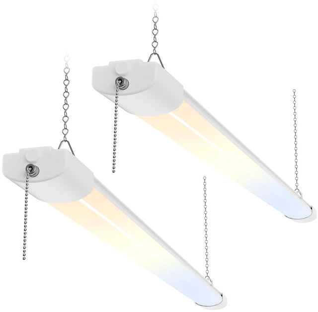 Main image of ® LED Shop Lights 4FT for Garage, 6000LM Super Bright, Adjustable 2700K-6500K Color Temperature, 120V, Warm to Cool Daylight Linkable Shop Lights for Workshop, 2 Pack