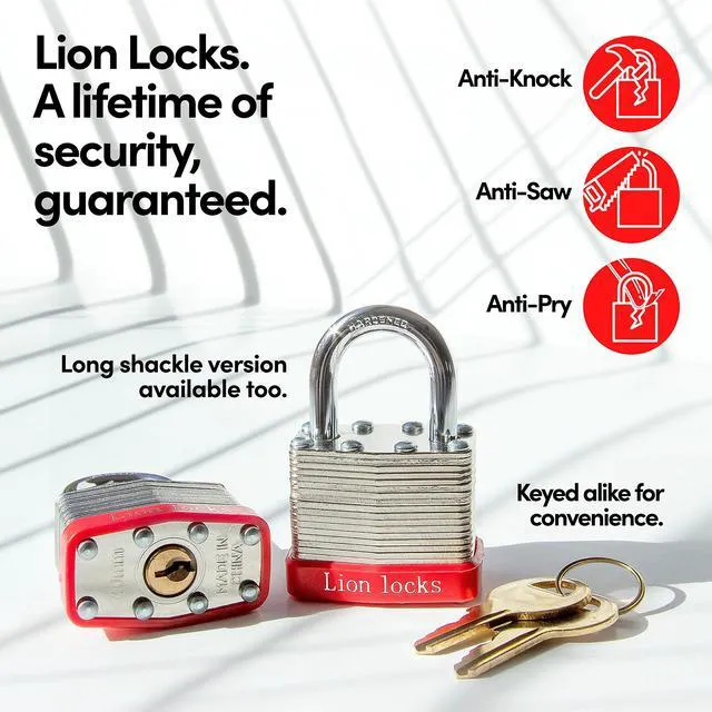 Alt view image 6 of 7 - 24 Keyed-Alike Padlocks w/ 1.25 Shackle, 48 Keys, Hardened Steel Case, Brass Cylinder (24-Pack) - for Hasp Latch, Sheds, Fences, Storage Locker, School, Gym