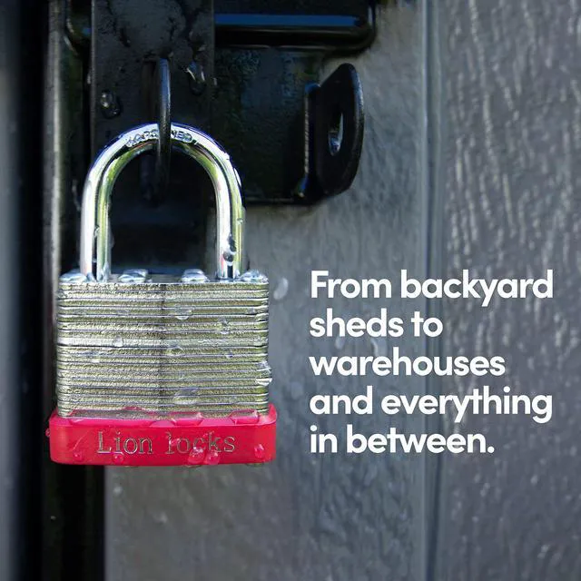 Alt view image 7 of 7 - 24 Keyed-Alike Padlocks w/ 1.25 Shackle, 48 Keys, Hardened Steel Case, Brass Cylinder (24-Pack) - for Hasp Latch, Sheds, Fences, Storage Locker, School, Gym