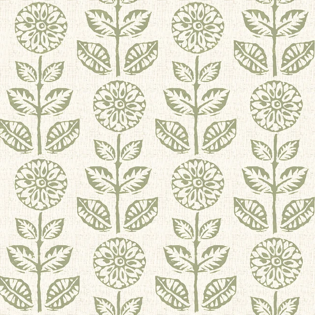 Main image of Floral Wallpaper Peel and Stick Boho Contact Paper 17.7in×393.7in Vintage Floral Peel and Stick Wallpaper Boho Self Adhesive Wall Paper Beige Green Waterproof Removable Wallpaper for Bathroom