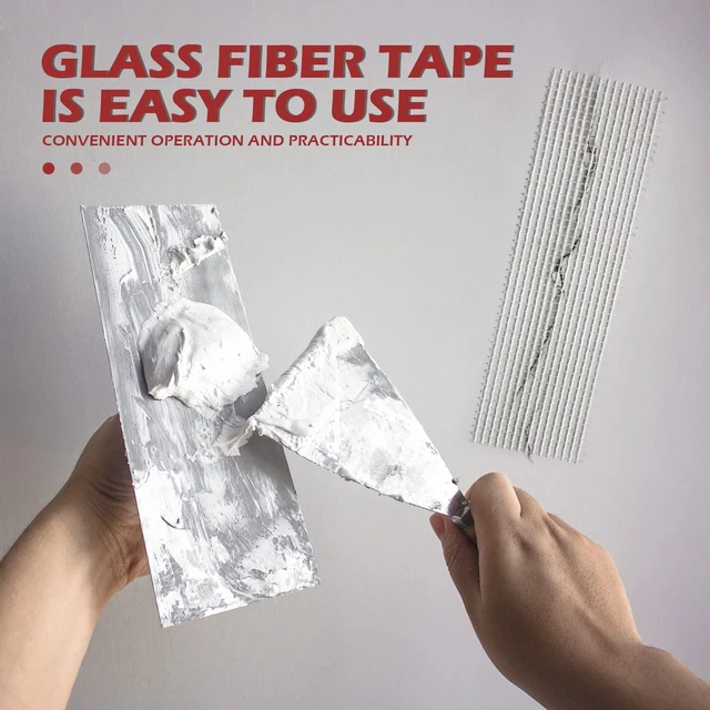 Alt view image 5 of 6 - 12Pcs - Drywall Joint Tape,Fiberglass Mesh Tape for Drywall Repair,1.97-Iinch by 150 Feet Single Roll Self-Adhesive Drywall Mesh Patch for Wall,Sheetrock,Ceiling Crack Repair