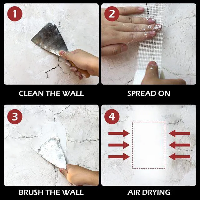 Alt view image 6 of 6 - 12Pcs - Drywall Joint Tape,Fiberglass Mesh Tape for Drywall Repair,1.97-Iinch by 150 Feet Single Roll Self-Adhesive Drywall Mesh Patch for Wall,Sheetrock,Ceiling Crack Repair