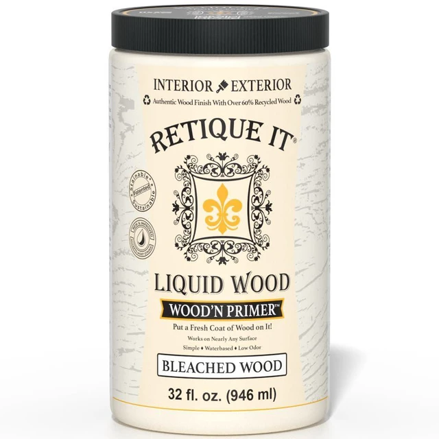 Main image of Wood'n Primer - Paint it then stain it - Stainable Wood Fiber Paint (Bleached Wood, Large)
