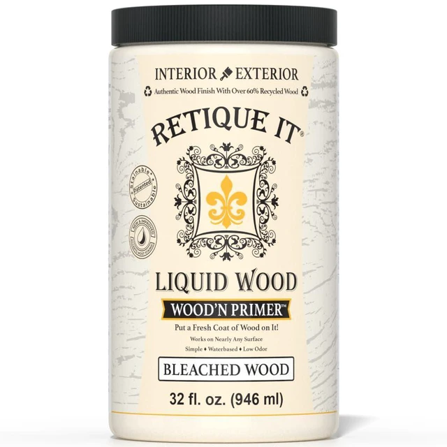 Alt view image 2 of 7 - Wood'n Primer - Paint it then stain it - Stainable Wood Fiber Paint (Bleached Wood, Large)