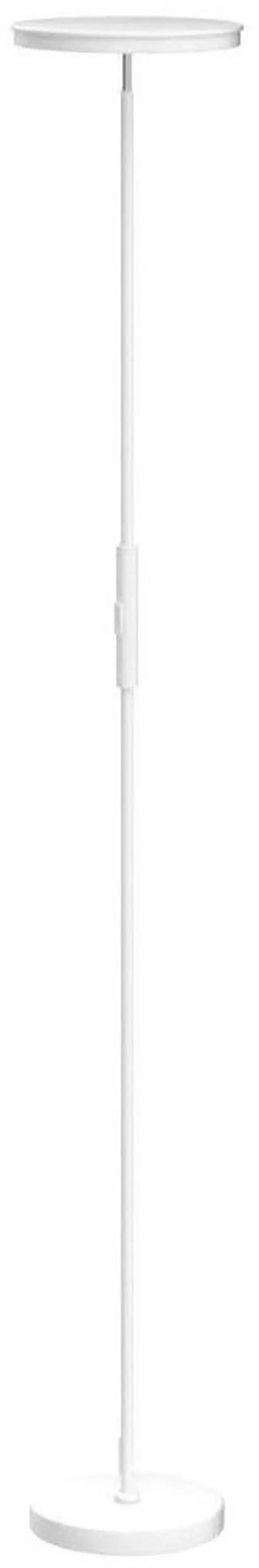 Alt view image 4 of 7 - LED Torchiere Floor Lamp with Remote, Stepless Dimmable Pearl White Super bright uplight fills ceilings and dark corners for living rooms, bedrooms, home offices, reading nooks and apartments
