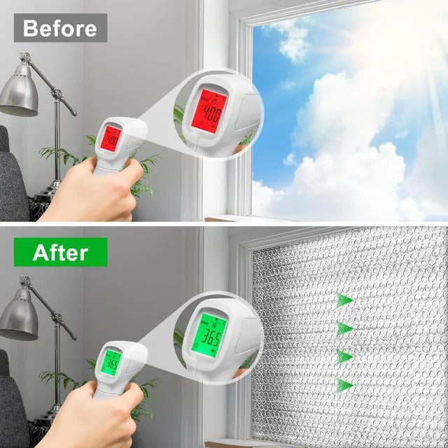 Alt view image 5 of 7 - 16P Garage Door Insulation Kit Panels 3MM 16x8FT for Double Garage Door, Pre-Cut Bubble Reflective Aluminum Foil Sheet 120 Tape, DIY Install Temperature Control Block Summer Heat & Winter Cold(24x48)