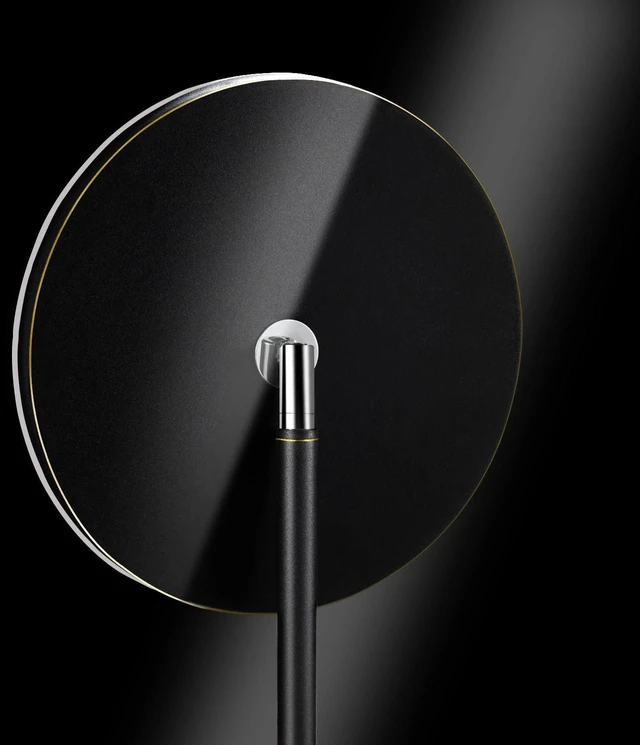 Alt view image 3 of 7 - LED Torchiere Floor Lamp with Remote, Stepless Dimmable, Black Gold Super bright uplight fills ceilings and dark corners for living rooms, bedrooms, home offices, reading nooks and apartments