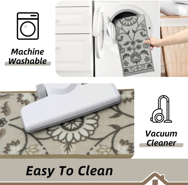 Alt view image 5 of 7 - Stair Treads for Wooden Steps, 8"X30", 15pcs, Brown Non-Slip Machine Washable Carpet Stair Treads, TPE Backing, 100% Polyester, Soft Indoor Stair Runner for Kids Elders and Pets