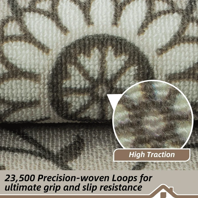 Alt view image 4 of 7 - Stair Treads for Wooden Steps, 8"X30", 15pcs, Brown Non-Slip Machine Washable Carpet Stair Treads, TPE Backing, 100% Polyester, Soft Indoor Stair Runner for Kids Elders and Pets
