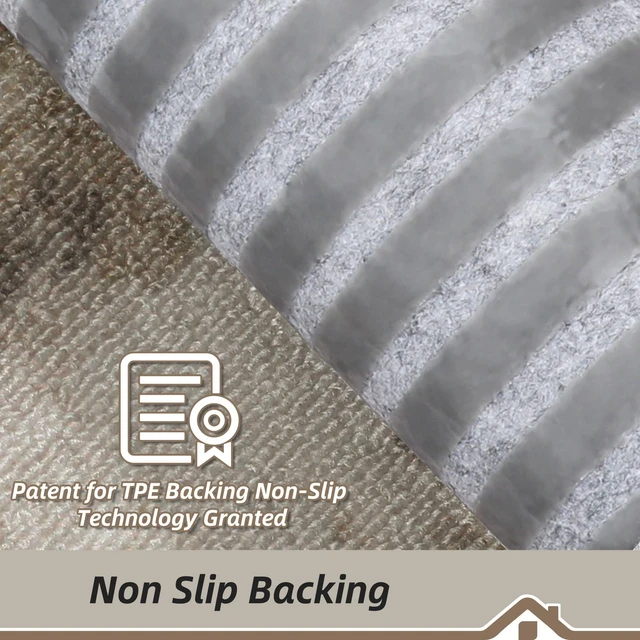 Alt view image 3 of 7 - Stair Treads for Wooden Steps, 8"X30", 15pcs, Beige/Grey Non-Slip Machine Washable Carpet Stair Treads, TPE Backing, 100% Polyester, Soft Indoor Stair Runner for Kids Elders and Pets