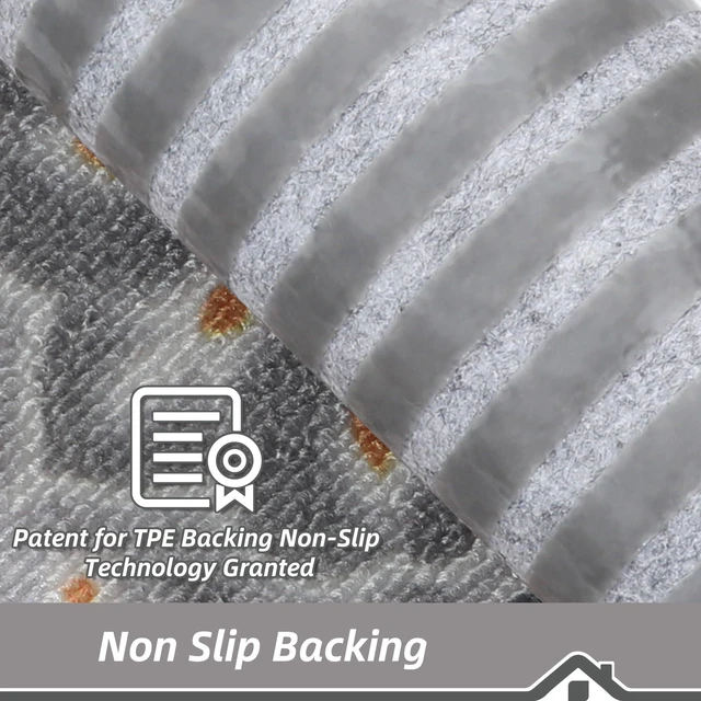 Alt view image 3 of 7 - Stair Treads for Wooden Steps, 8"X30", 15pcs, Grey/Orange Non-Slip Machine Washable Carpet Stair Treads, TPE Backing, 100% Polyester, Soft Indoor Stair Runner for Kids Elders and Pets