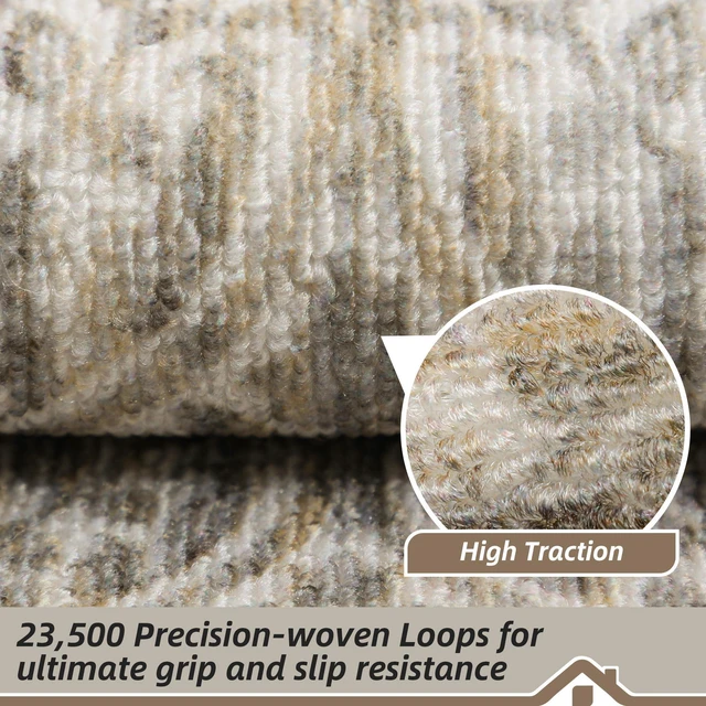 Alt view image 5 of 7 - Stair Treads for Wooden Steps, 8"X30", 15pcs, Beige/Malt Yellow Non-Slip Machine Washable Carpet Stair Treads, TPE Backing, 100% Polyester, Soft Indoor Stair Runner for Kids Elders and Pets