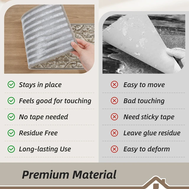 Alt view image 6 of 7 - Stair Treads for Wooden Steps, 8"X30", 15pcs, Beige/Malt Yellow Non-Slip Machine Washable Carpet Stair Treads, TPE Backing, 100% Polyester, Soft Indoor Stair Runner for Kids Elders and Pets