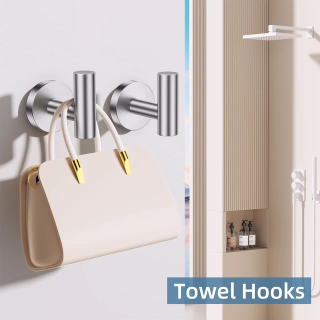 Alt view image 4 of 7 - Brushed Nickel Towel Bar Bathroom Hardware Accessories Set, 10 Pieces Upgraded Toilet Paper Holder 23.6 Inch Towel Rack for Bathroom Wall Mounted Stainless Steel Bathroom Set
